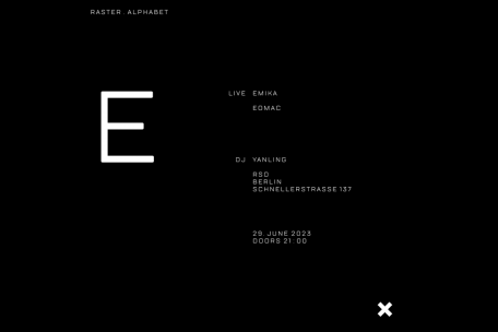 raster. alphabet – e